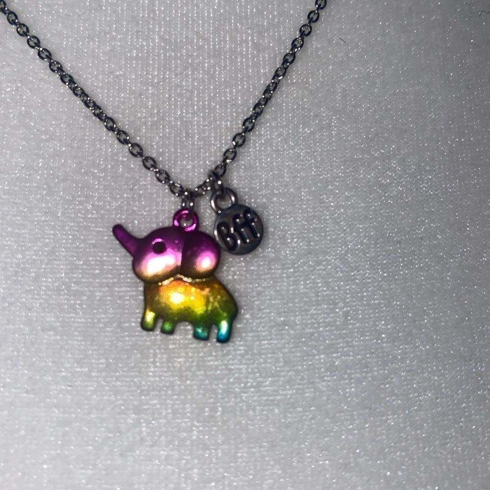 4/$20 Rainbow Elephant BFF Necklace